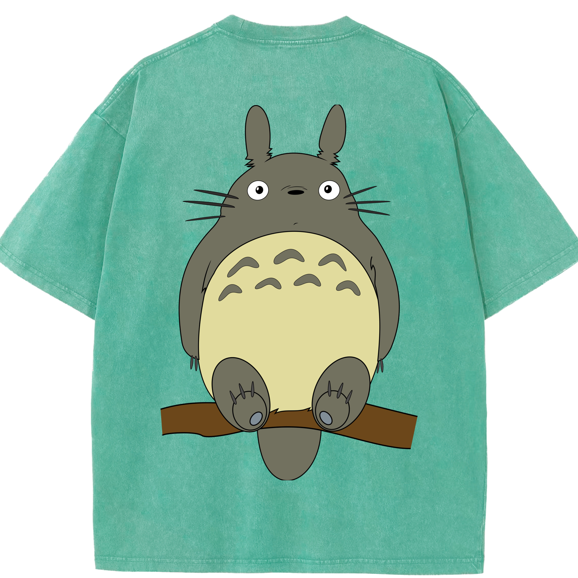 （画像用） となりのトトロ 草壁メイ 草壁サツキ My Neighbor Totoro Satsuki Kusakabe Mei Kusakabe 綿100% ヴィンテージ風 半袖Tシャツ（背面プリント）